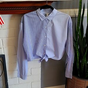 Cropped button up shirt
